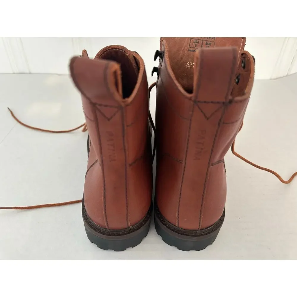 Patina / Portland Leather Goods Men's Breaker Boot Cognac Leather Size 8 (EU 41)